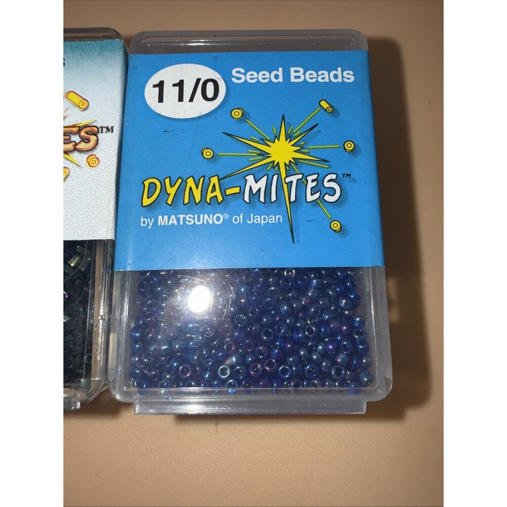 (4 Lot) 11,8,6-0-DYNA MITES SEED BEADS MULTI-COLOR Matsuno Japan 40 gram each - Picture 5 of 9